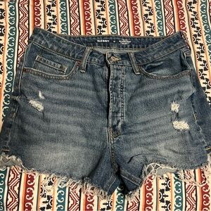 Old navy denim cutoffs size 12 button fly